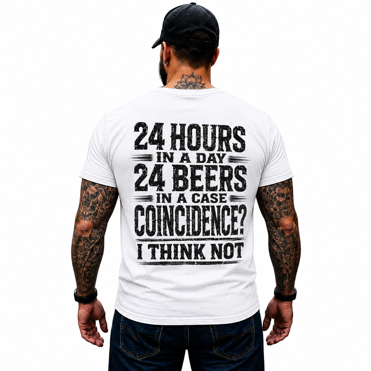 24 Hours In A Day 24 Beers In A Case Shirt Funny Beer Graphic Tee Gift For Men