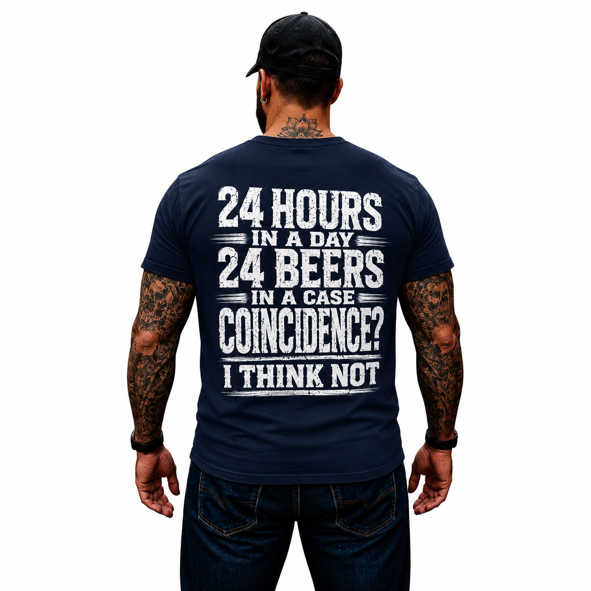 24 Hours In A Day 24 Beers In A Case Shirt Funny Beer Graphic Tee Gift For Men