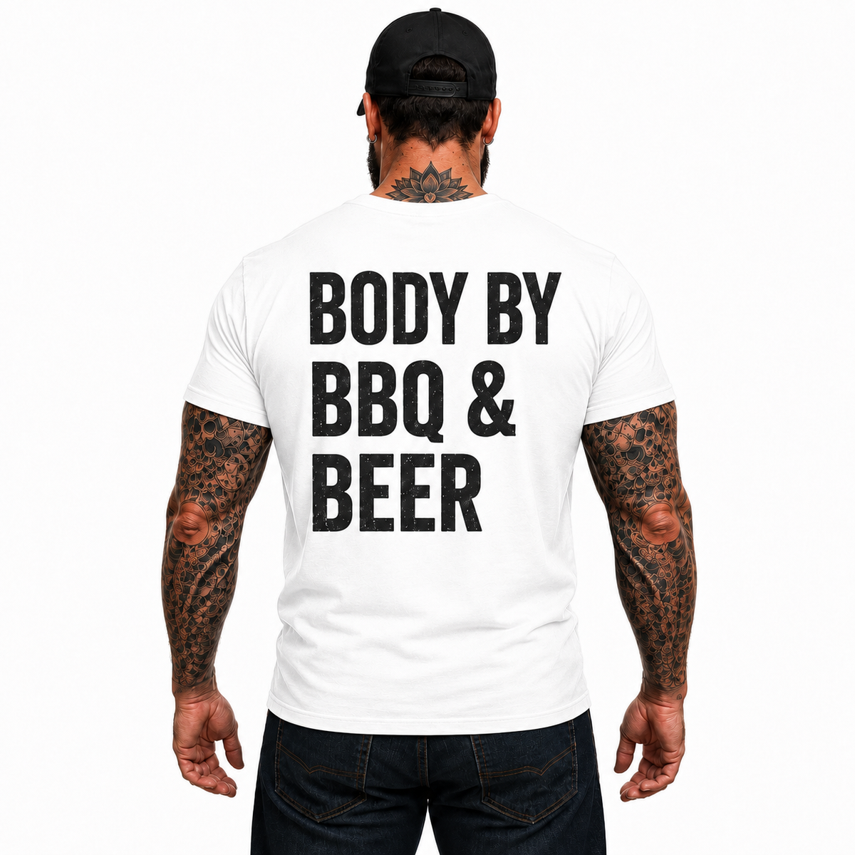 Body By BBQ And Beer Shirt Funny Grilling Graphic Tee Grill Master Gift For Men