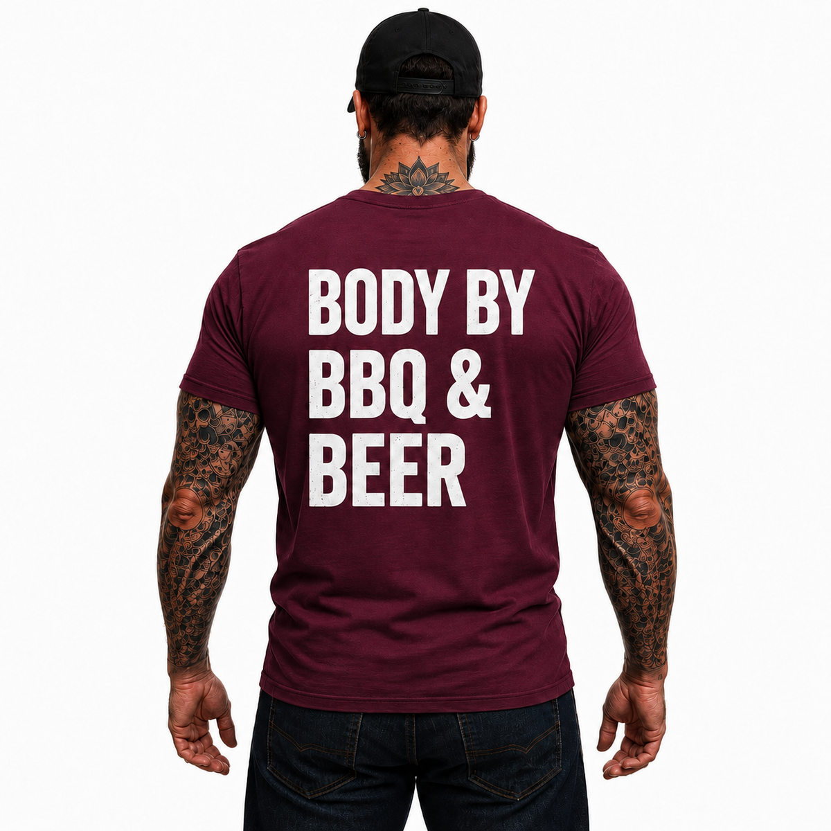 Body By BBQ And Beer Shirt Funny Grilling Graphic Tee Grill Master Gift For Men