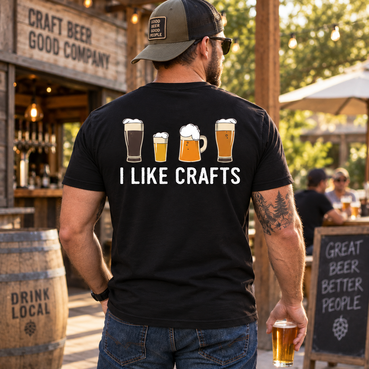 I Like Crafts Beer Shirt Funny Craft Beer Graphic Tee for Men Beer Lover Drinking Gift