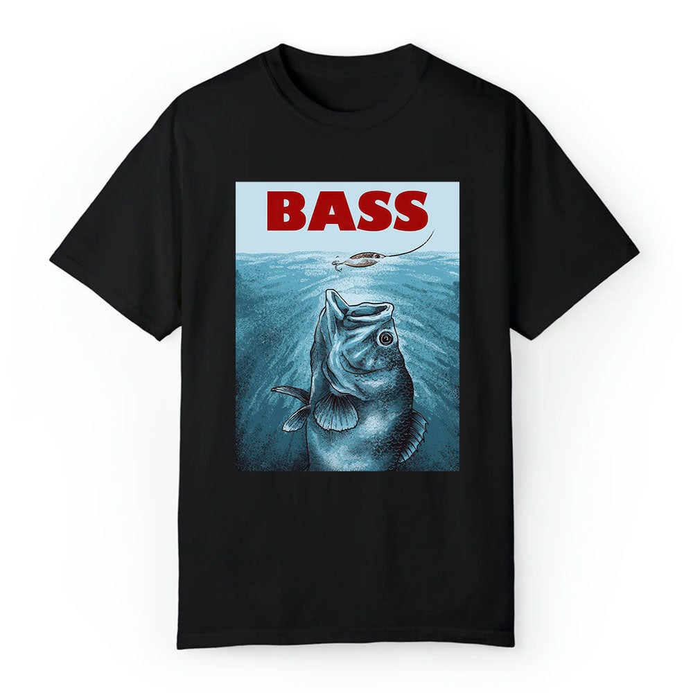 Bass Fishing Retro Poster T-Shirt – Vintage Bass Fish & Lure Graphic Tee