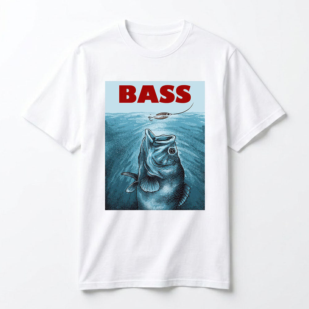 Bass Fishing Retro Poster T-Shirt – Vintage Bass Fish & Lure Graphic Tee