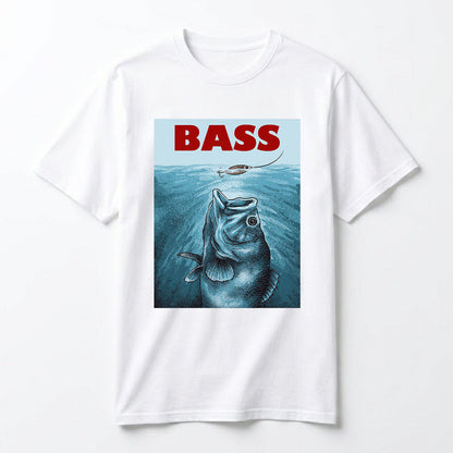 Bass Fishing Retro Poster T-Shirt – Vintage Bass Fish & Lure Graphic Tee