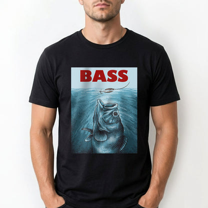 Bass Fishing Retro Poster T-Shirt – Vintage Bass Fish & Lure Graphic Tee