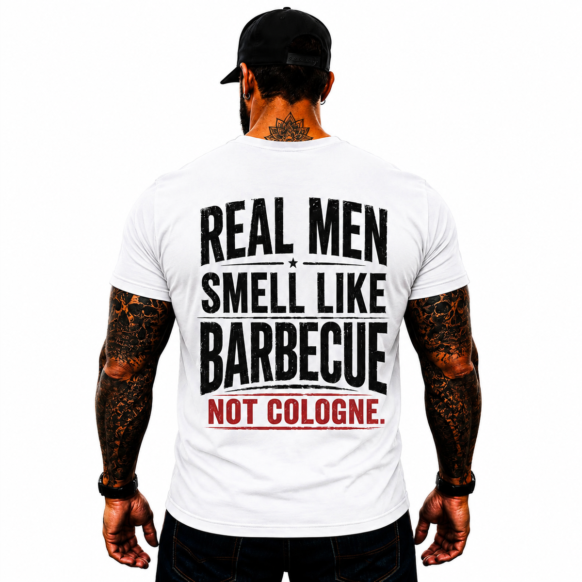 Real Men Smell Like Barbecue Not Cologne Shirt Funny BBQ Graphic Tee Gift For Men