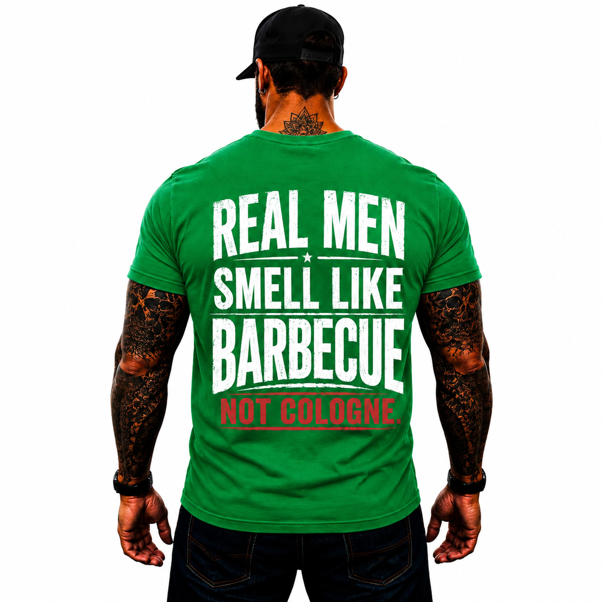 Real Men Smell Like Barbecue Not Cologne Shirt Funny BBQ Graphic Tee Gift For Men