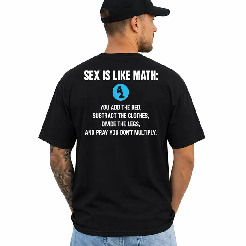 Funny Math Joke Adult Humor Graphic T Shirt For Men