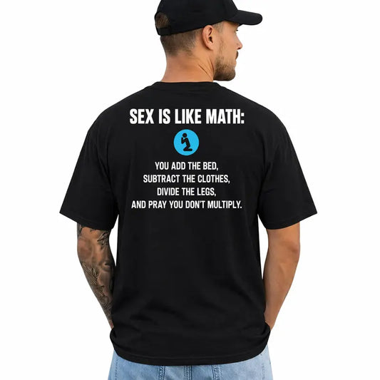 Funny Math Joke Adult Humor Graphic T Shirt For Men