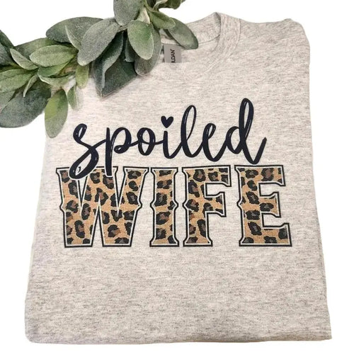 Spoiled Wife Cheetah Print Cute Married Wifey T Shirt