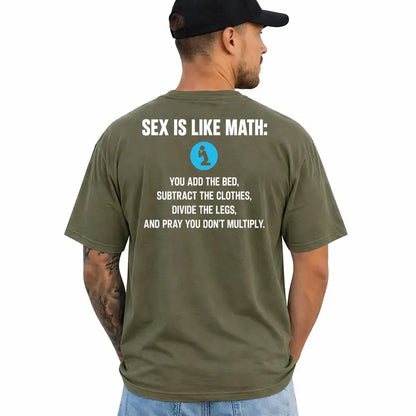 Funny Math Joke Adult Humor Graphic T Shirt For Men