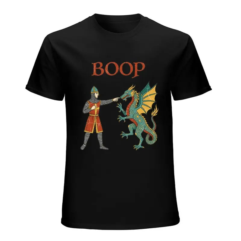 Funny Dragon Boop Medieval Fantasy Knight Humor T Shirt