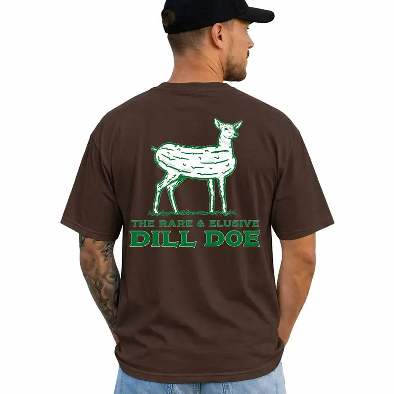 Funny Deer Hunting Dill Doe Pun Graphic T Shirt Hunter Gift
