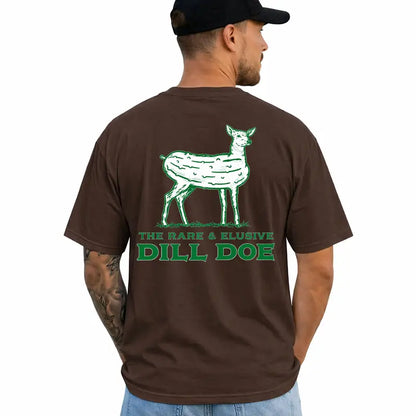 Funny Deer Hunting Dill Doe Pun Graphic T Shirt Hunter Gift