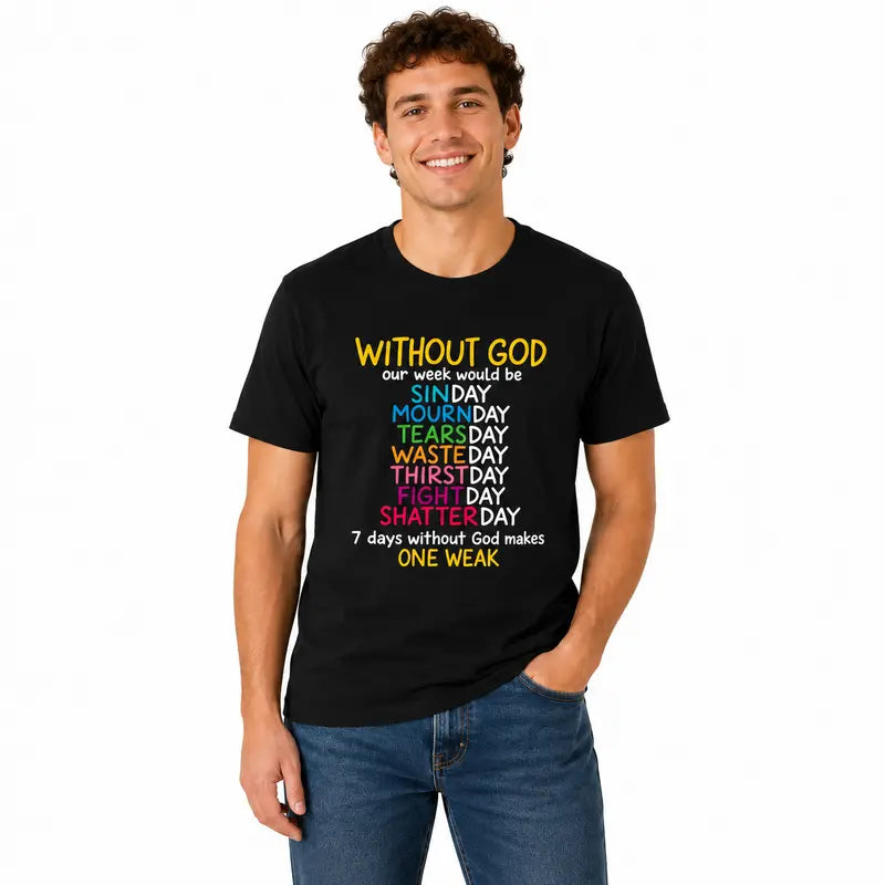 Without God Christian Faith Funny Religious Wordplay T Shirt