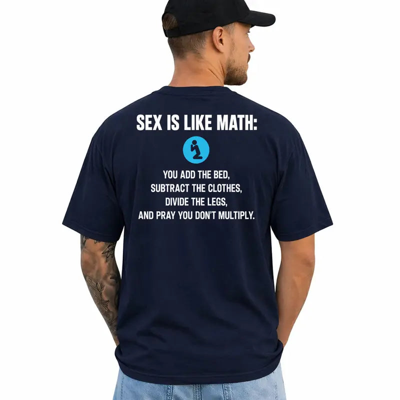 Funny Math Joke Adult Humor Graphic T Shirt For Men