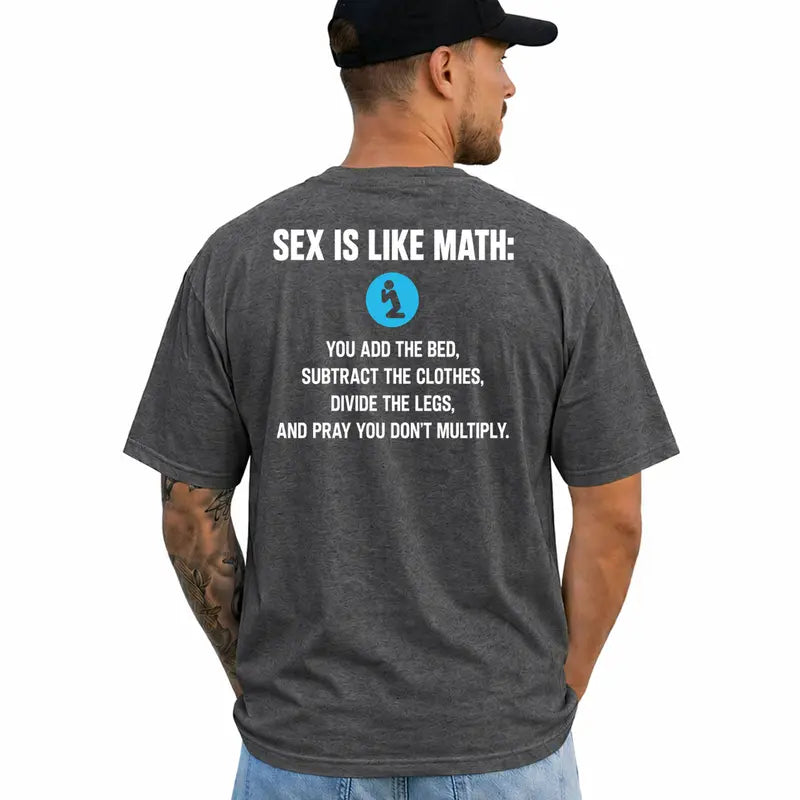 Funny Math Joke Adult Humor Graphic T Shirt For Men