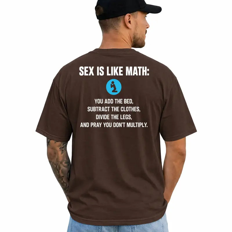 Funny Math Joke Adult Humor Graphic T Shirt For Men
