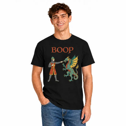 Funny Dragon Boop Medieval Fantasy Knight Humor T Shirt